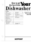 Hotpoint HDA6009 Dishwasher User Manual