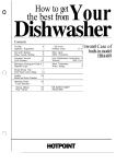 Hotpoint HDA489 Dishwasher User Manual