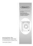 Hotpoint BWM12 Washer/Dryer User Manual