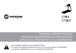 Horizon Fitness CT12.1 Treadmill User Manual