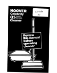 Hoover QS Quiet Carpet Cleaner User Manual