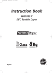Hoover HHD780 X Clothes Dryer User Manual