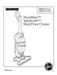 Hoover Floor Mate Spin Scrub Hard Floor Cleaner Vacuum Cleaner User Manual