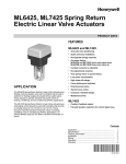 Honeywell ML7425 Automobile Parts User Manual