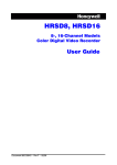 Honeywell HRSD16 DVR User Manual