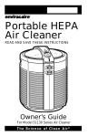 Honeywell 51130 Series Air Cleaner User Manual