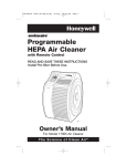 Honeywell 17005 Air Cleaner User Manual