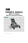 Honda Power Equipment HRC7113 Lawn Mower User Manual