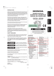 Honda Power Equipment GX160 Automobile Parts User Manual