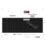 Honda Power Equipment FRC800 Tiller User Manual