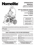 Homelite UT80977 Pressure Washer User Manual