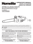 Homelite UT43103 Chainsaw User Manual