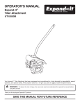 Homelite UT15550B Tiller User Manual