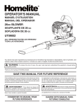 Homelite UT09002 Blower User Manual