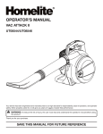 Homelite UT08544 Blower User Manual