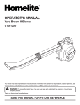 Homelite UT08120D Blower User Manual