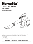 Homelite UT08012 Blower User Manual
