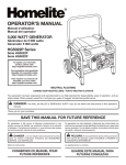 Homelite HG5022P Portable Generator User Manual