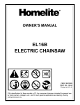 Homelite EL16B Chainsaw User Manual