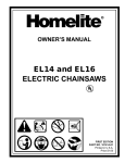 Homelite EL14 Chainsaw User Manual