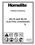 Homelite EL12 Chainsaw User Manual