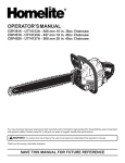 Homelite CSP3816 - UT74123A Chainsaw User Manual