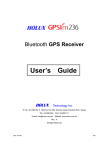 Holux GPSlim236 GPS Receiver User Manual