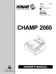 Hobart Welding Products CHAMP 2060 Welding System User Manual