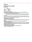 Hitachi VT-FX630A VCR User Manual