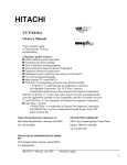 Hitachi VT-FX616A VCR User Manual