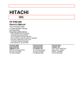 Hitachi VTFX610A VCR User Manual