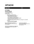 Hitachi VT-F390A Portable DVD Player User Manual