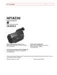 Hitachi VM-E625LA Camcorder User Manual