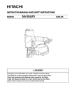 Hitachi NV 65AF3 Nail Gun User Manual