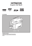 Hitachi DZ-HS503 Camcorder User Manual