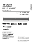 Hitachi DV-DS81E DVR User Manual