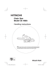 Hitachi CS 40EA Chainsaw User Manual