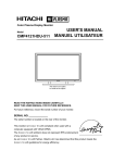 Hitachi CMP4121HDU Computer Monitor User Manual