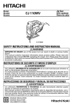 Hitachi CJ110MV Saw User Manual