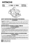 Hitachi C 7BD2 Saw User Manual