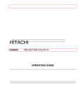Hitachi 53SBX01 Projection Television User Manual