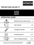 Hitachi 51S700 Projection Television User Manual