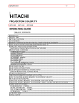 Hitachi 50FX18B CRT Television User Manual