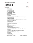 Hitachi 50ES1B Projection Television User Manual