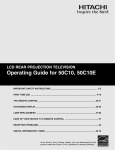 Hitachi 46UX20B Projection Television User Manual