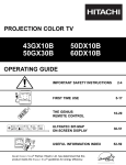 Hitachi 32LD9700C Flat Panel Television User Manual