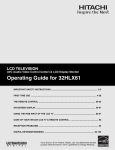 Hitachi 32HLX61 Flat Panel Television User Manual