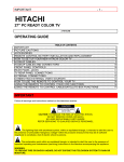Hitachi 27MM20B CRT Television User Manual