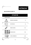 Hitachi 27GX01B CRT Television User Manual