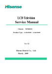 Hisense LCD32W57CA Flat Panel Television User Manual